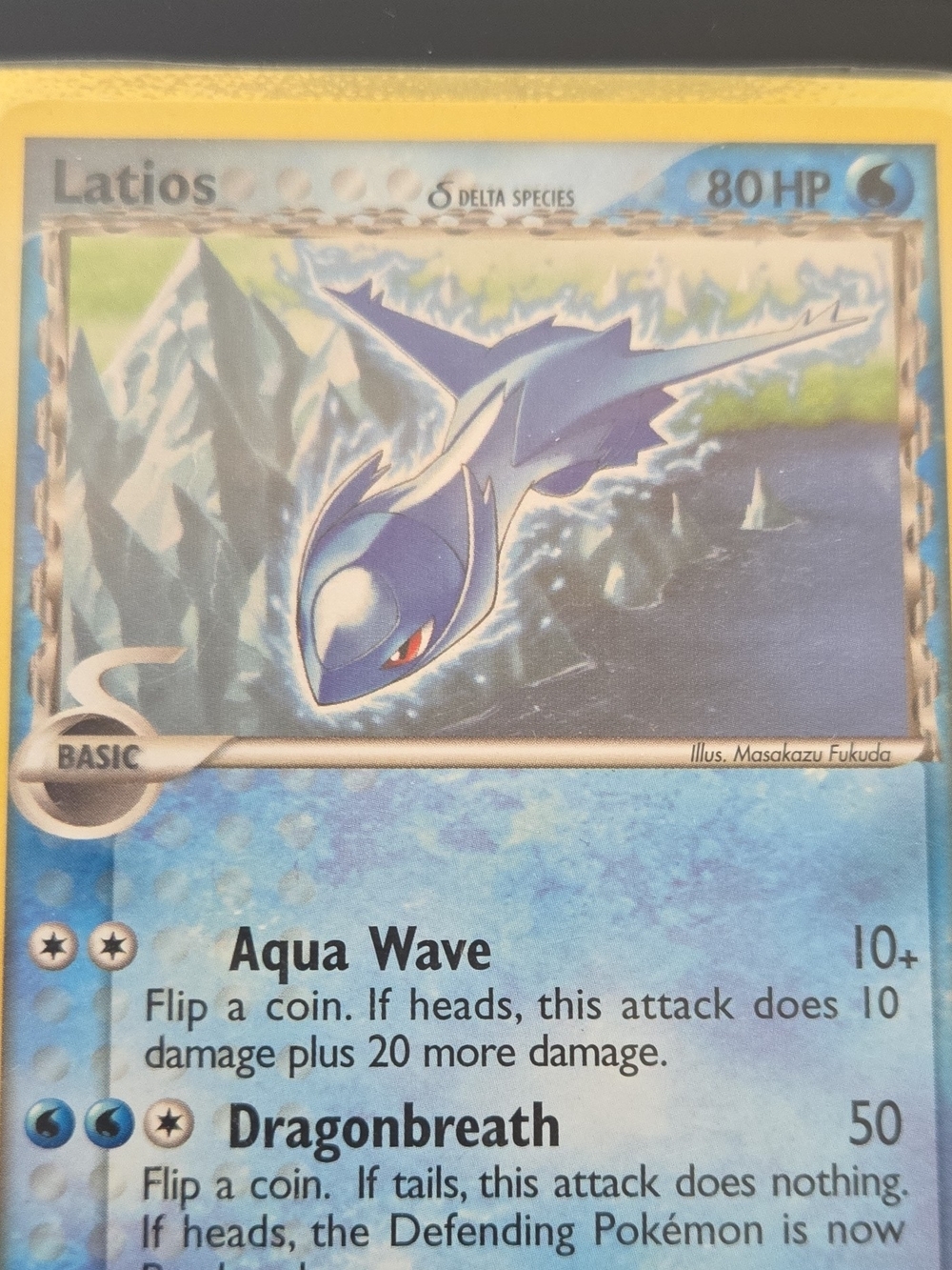 Pokemon Latios Blue and Yellow Holo Collector Card